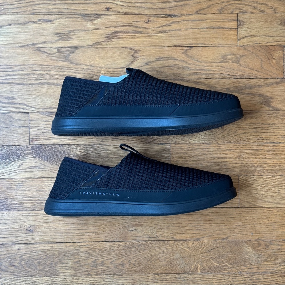 Travis Mathew Black Woven Men's Slip-Ons